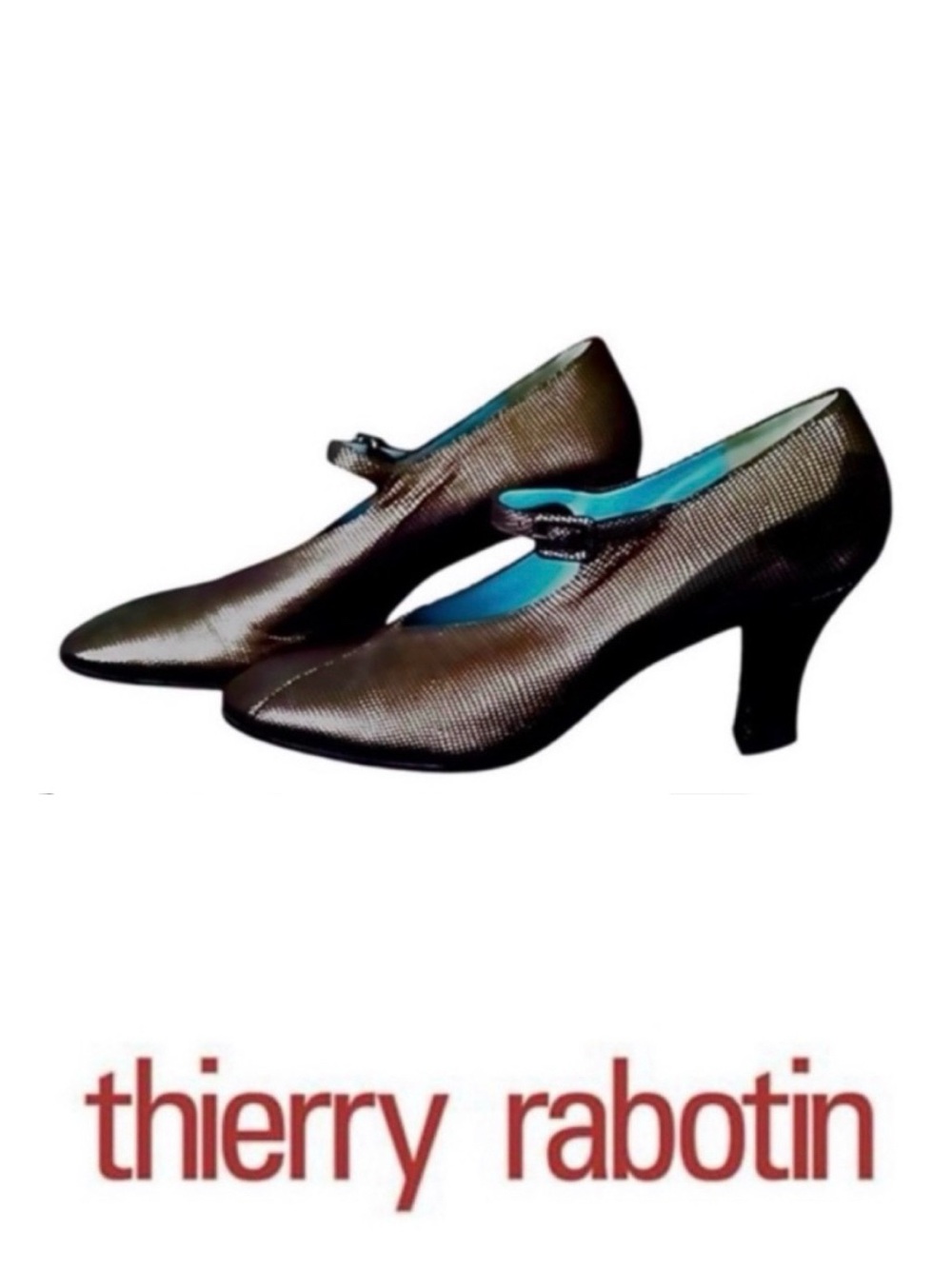 Thierry Rabotin Leather Mary Jane Pumps